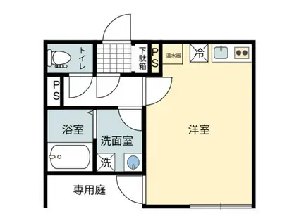 TENTREE神戸須磨(1K/2階)の間取り写真
