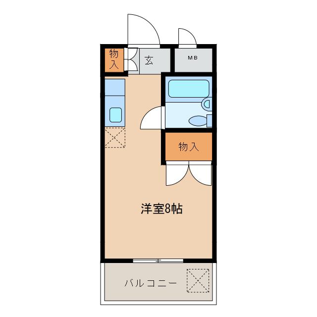 アクティ24(ワンルーム/2階)の間取り写真