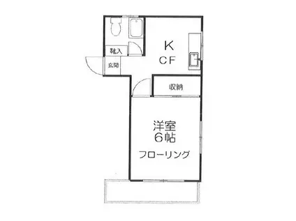 ビジョンコーポ(1K/4階)の間取り写真