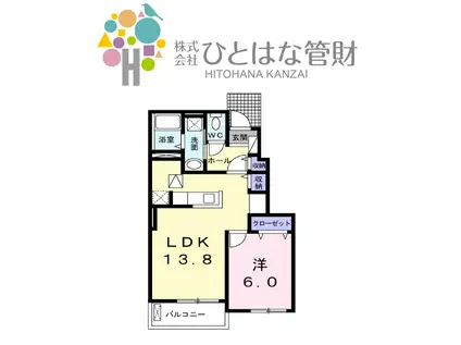 ボニータ・A(1LDK/1階)の間取り写真