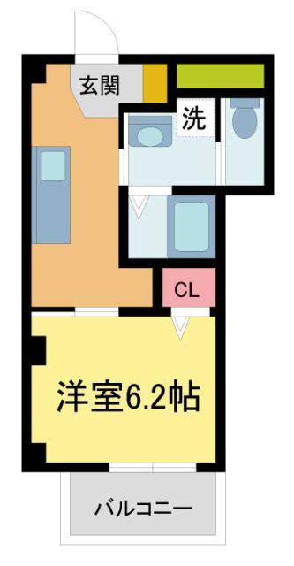 中央日進ビル(1K/3階)の間取り写真