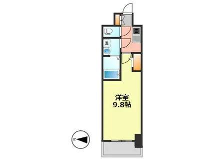 S-RESIDENCE勝川駅前(1K/6階)の間取り写真