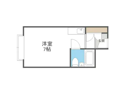 南4条ユニハウス(ワンルーム/4階)の間取り写真