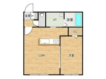 ジェラート(1LDK/2階)の間取り写真