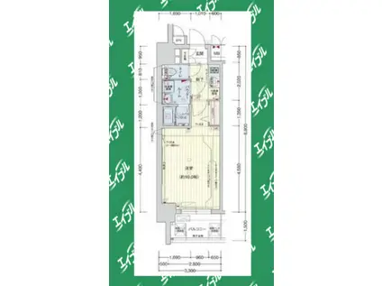 プレサンス上前津プレス(1K/11階)の間取り写真