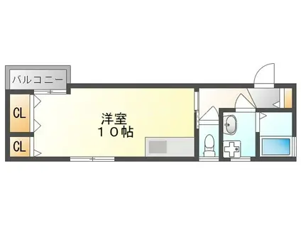 クリエオーレ東光町(1K/3階)の間取り写真