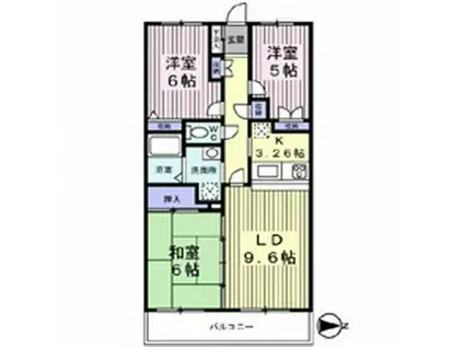 リヴィエール宮崎台(3LDK/3階)の間取り写真