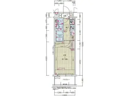 プレサンス上前津オレシア(1K/10階)の間取り写真