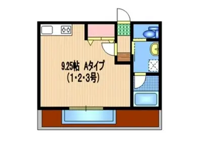 本町グリーンヒルズ(ワンルーム/1階)の間取り写真