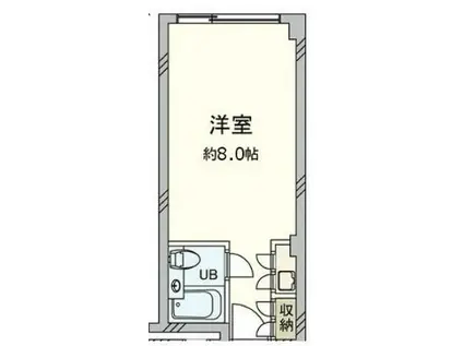 六本木ユニハウス(ワンルーム/2階)の間取り写真