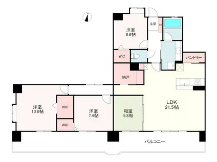 キルンズ防塁(4LDK/7階)の間取り写真