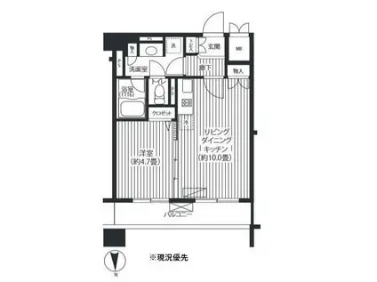 ピエス綱島(1LDK/2階)の間取り写真