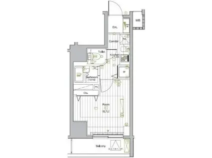 シーネクス本駒込(1K/10階)の間取り写真