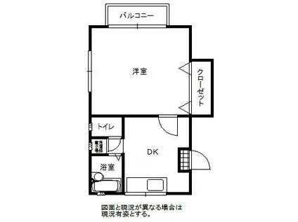 アンズアベニュー(1DK/1階)の間取り写真