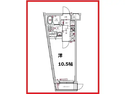 レンティーヴァ綾瀬(1K/1階)の間取り写真