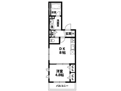 LA MAISON DE PLAISIR(1LDK/3階)の間取り写真