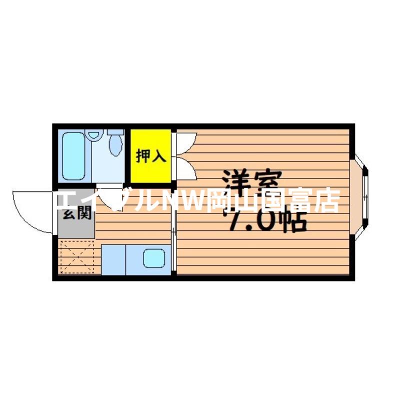 館202(1K/1階)の間取り写真