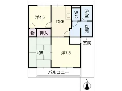 サンシャイン ハヤシ(3DK/2階)の間取り写真