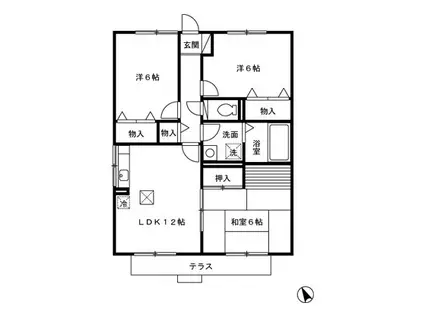 コンフォール安慶名(3LDK/1階)の間取り写真