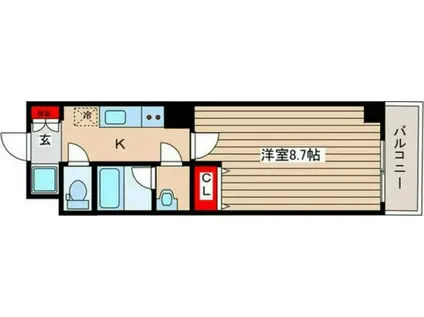 ヴァンキッシュ(1K/10階)の間取り写真