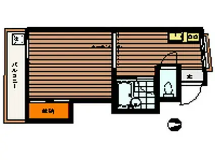 メゾンエーグレット(1K/1階)の間取り写真