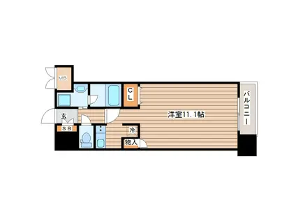 セントフィールド上杉(ワンルーム/3階)の間取り写真