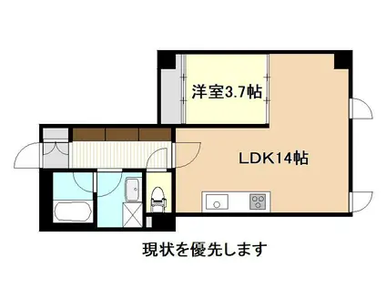 ピオニーヒルズ(1LDK/3階)の間取り写真