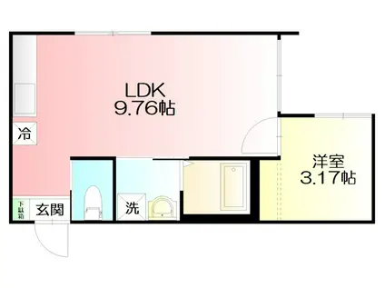 パティオ湘南(1LDK/1階)の間取り写真