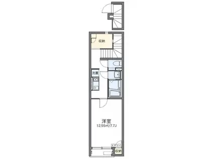 レオネクストかすみ町(1K/2階)の間取り写真