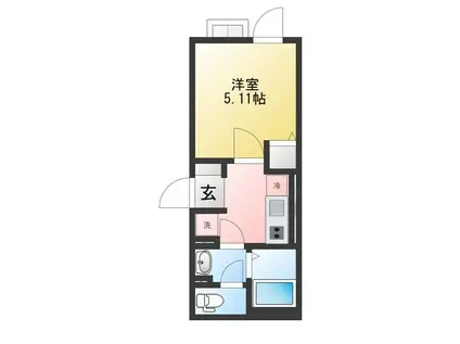 イクシオ町屋II(1K/1階)の間取り写真