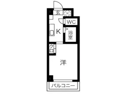 ドミトリー白根(1K/2階)の間取り写真