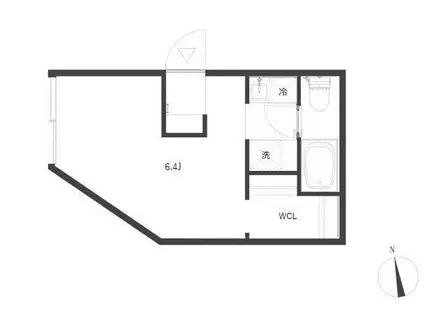 ST214(1K/4階)の間取り写真