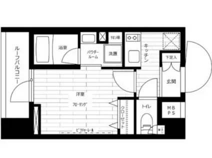 ステージグランデ八王子(1K/4階)の間取り写真