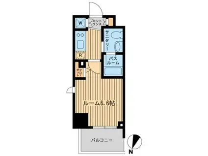 ダフィット門前仲町(1K/7階)の間取り写真