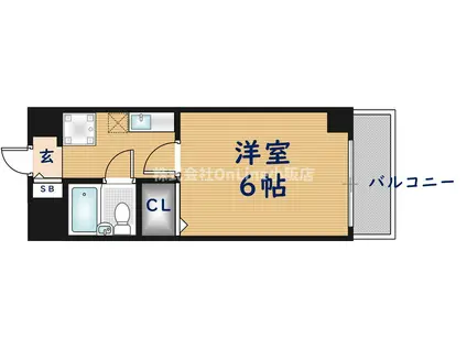 ルヴェール光陽(1K/6階)の間取り写真