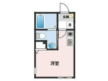 アルバカーサ鶴見(ワンルーム/1階)の間取り写真