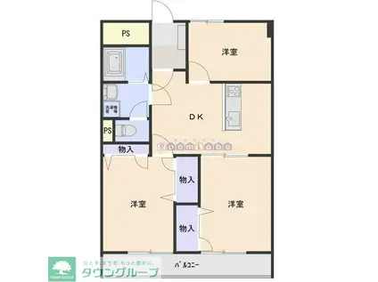 ホリビル大手町(3DK/9階)の間取り写真