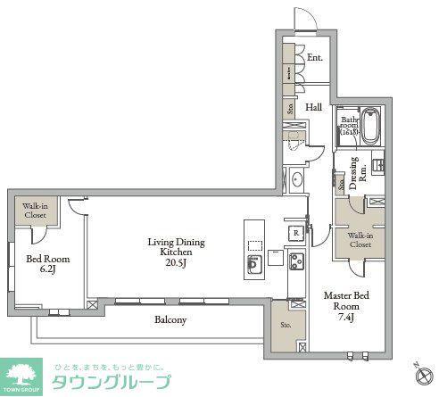 シャーメゾン藤雅庭(2LDK/2階)の間取り写真