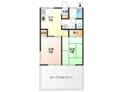 パセーラ12(2DK/2階)の間取り写真