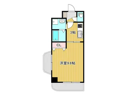 グリーン春里(1K/1階)の間取り写真