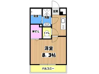 リブリ・DAIMACHI(1K/2階)の間取り写真