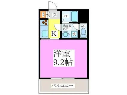 ソシエ フラッツ(1K/1階)の間取り写真