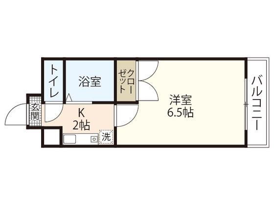 メゾンK(1K/3階)の間取り写真