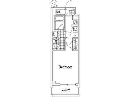 ザ・レジデンス・オブ・トーキョーKK06(1K/4階)の間取り写真