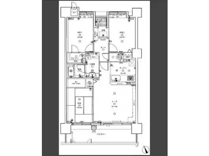 ダイアパレス高麗本通1304号(3LDK/13階)の間取り写真