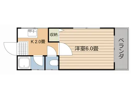 コーポエクセル(1K/3階)の間取り写真
