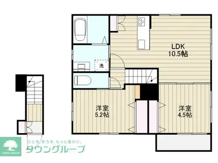 MKレジデンスIII(2LDK/2階)の間取り写真