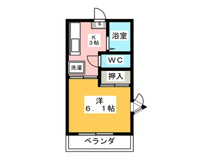 フォーヤングノムラ(1K/2階)の間取り写真