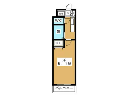 M-PLAZON(1K/2階)の間取り写真
