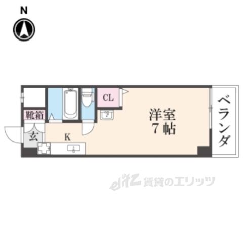 樹庭夢・幹(1K/5階)の間取り写真